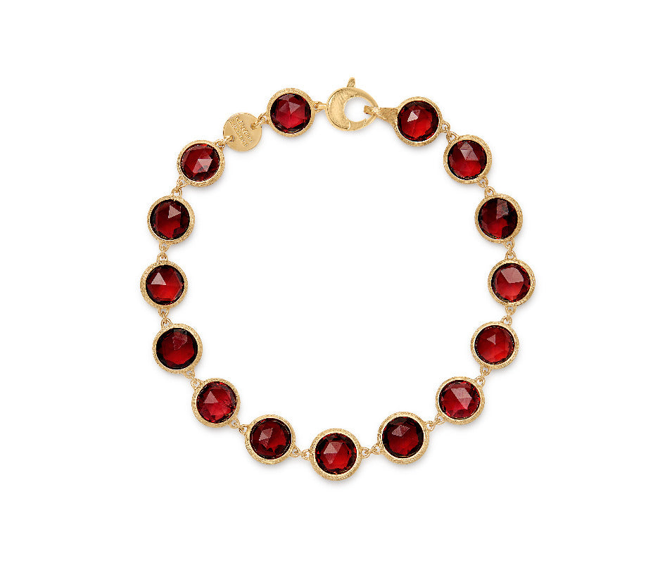 Marco Bicego Jaipur Colour Bracelet, Red Garnet BB2975_RG01_Y Bandiera Jewellers