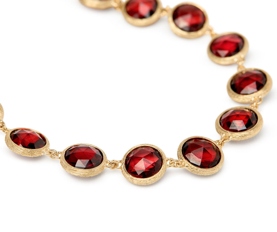 Marco Bicego Jaipur Colour Bracelet, Red Garnet BB2975_RG01_Y Bandiera Jewellers