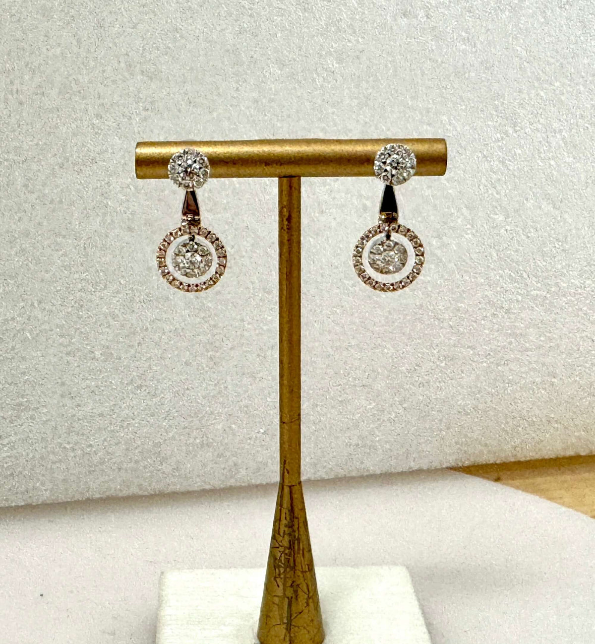Bandiera Jewellers Diamond 18k WG PG Earrings BJE-00001