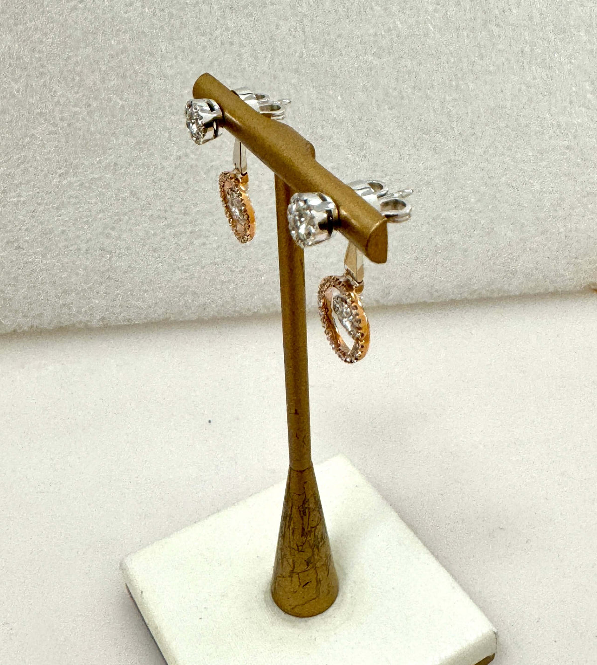 Bandiera Jewellers Diamond 18k WG PG Earrings BJE-00001