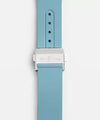 Light blue watch strap with silver buckle on a white background

Bell & Ross BR-X5 Ice Blue Steel BRX5R-IB-ST/SRB Bandiera Jewellers