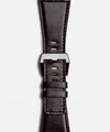 Black leather watch strap with silver buckle on a white background

Bell & Ross BR-03 Copper BR03A-GB-ST/SCA Bandiera Jewellers
