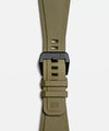 Khaki watch strap with black hardware on a white background

Bell & Ross BR-03 Military Ceramic BR03A-MIL-CE/SRB Bandiera Jewellers