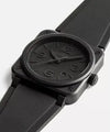 Black watch with a black strap on a white background

Bell & Ross BR-03 Phantom BR03A-PH-CE/SRB Bandiera Jewellers