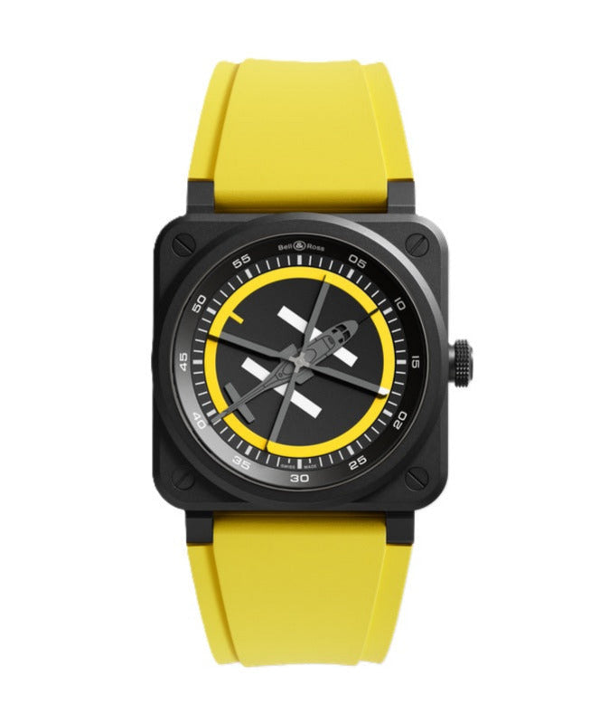 Bell &amp; Ross BR-03 Helipad BR03A-HE-CE/SRB Bandiera Jewellers