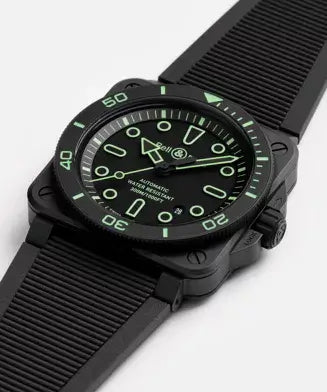 Bell & Ross BR-03 Diver Lum Outline BR03A-D-OL-CE/SRB Bandiera Jewellers