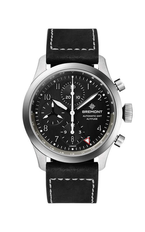 Bremont Altitude Chronograph GMT ALT42-CHR-G-SS-BK-l-S Bandiera Jewellers