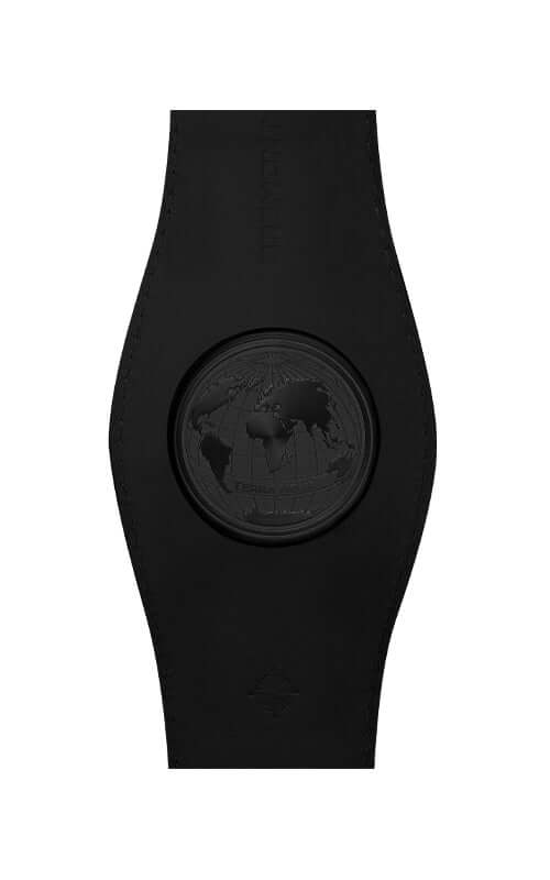 Black wristwatch with a detailed face on a white background

Bremont Terra Nova Jumping Hour Stealth Black TN38-JH-DLC-CC-L-S Bandiera Jewellers