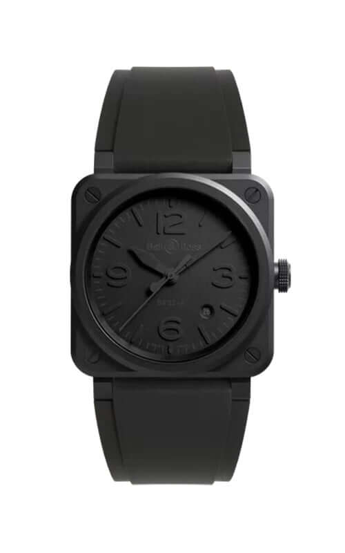 Black watch with a black strap on a white background

Bell & Ross BR-03 Phantom BR03A-PH-CE/SRB Bandiera Jewellers