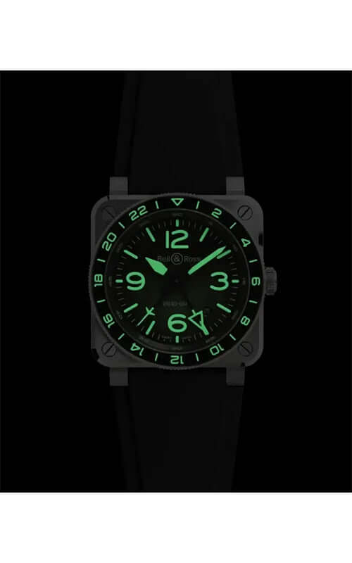 Bell & Ross BR-03 GMT BR0393-GN-ST/SRB / Bandiera Jewellers