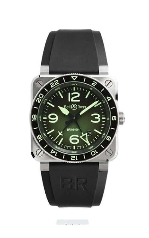 Bell & Ross BR-03 GMT BR0393-GN-ST/SRB / Bandiera Jewellers