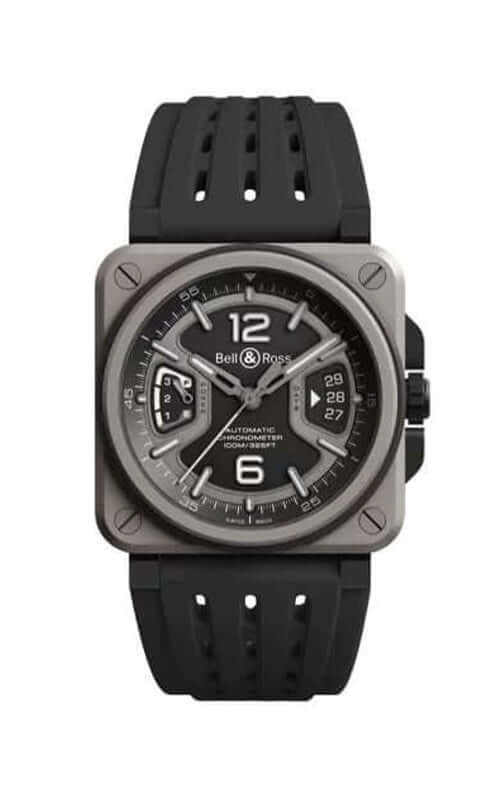 Black watch with a detailed face on a white background

Bell & Ross BR-X3 Black Titanium BRX3R-BL-TI/SRB Bandiera Jewellers
