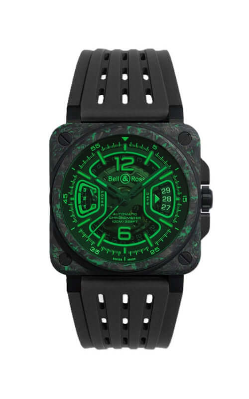 Bell &amp; Ross BR-X3 Night Vision Ltd. Edition BRX3R-GN-CA/SRB Bandiera Jewellers