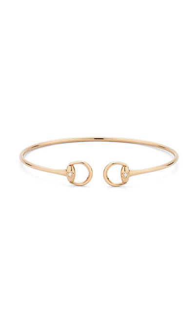 GUCCI Horsebit 18Kt Diamond Cuff Bracelet YBA837620001 Bandiera Jewellers