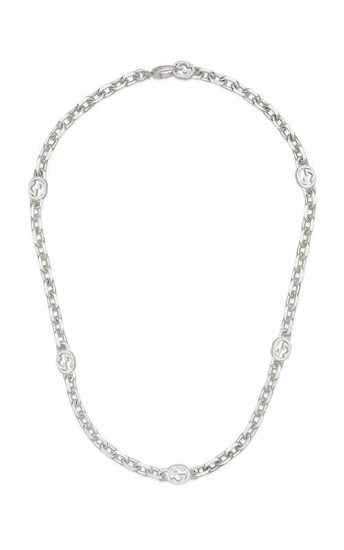 GUCCI SILVER INTERLOCKING G NECKLACE YBB75970300100