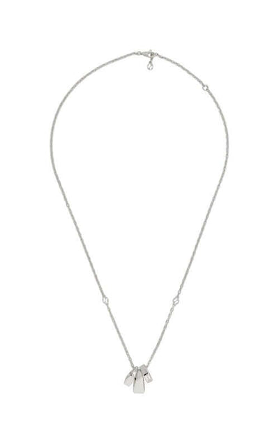GUCCI Diagonal Interlocking G Necklace Sterling Silver YBB77699600100U Bandiera Jewellers