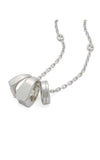 GUCCI Diagonal Interlocking G Necklace Sterling Silver YBB77699600100U Bandiera Jewellers