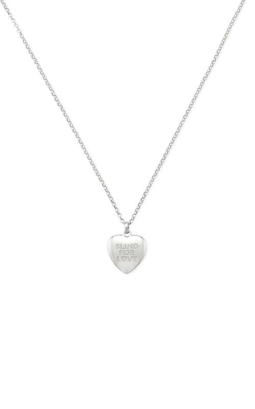 Silver heart-shaped pendant necklace on a white background

GUCCI Blind For Love Silver Necklace YBB84358900100U Bandiera Jewellers