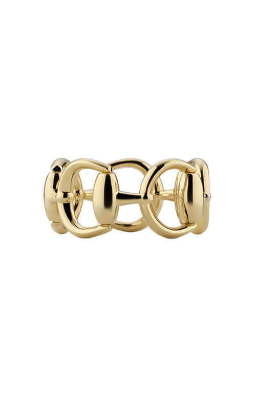 GUCCI 18K Horsebit Yellow Gold Ring YBC831316001 Bandiera Jewellers