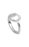 GUCCI HORSEBIT 18k White Gold &amp; DIAMONDS Ring YBC8323240010 Bandiera Jewellers