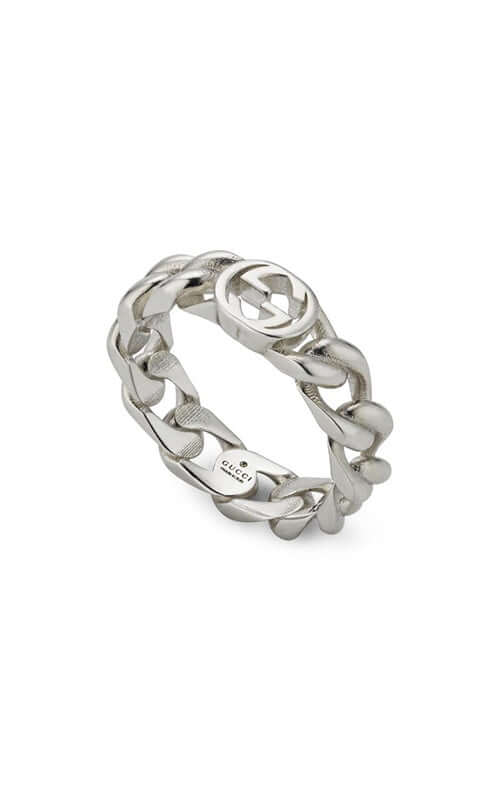 GUCCI Interlocking Silver Ring YBC843972001 Bandiera Jewellers