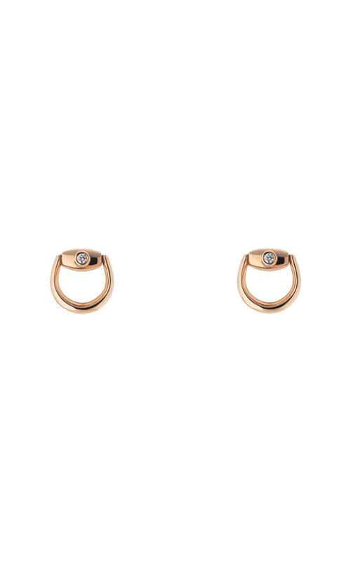 Gucci Horsebit Earrings Rose Gold &amp; Diamonds YBD79616600100U Bandiera Jewellers