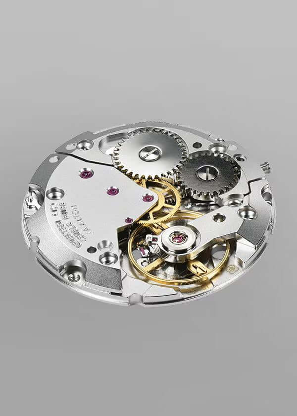 Close-up of a mechanical watch movement on a gray background

Hamilton American Classic Boulton Mechanical H13519711 Bandiera Jewellers