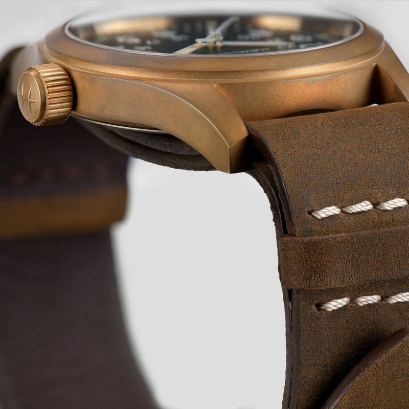 Hamilton Khaki Field Mechanical Bronze Watch H69459530 Bandiera Jewellers