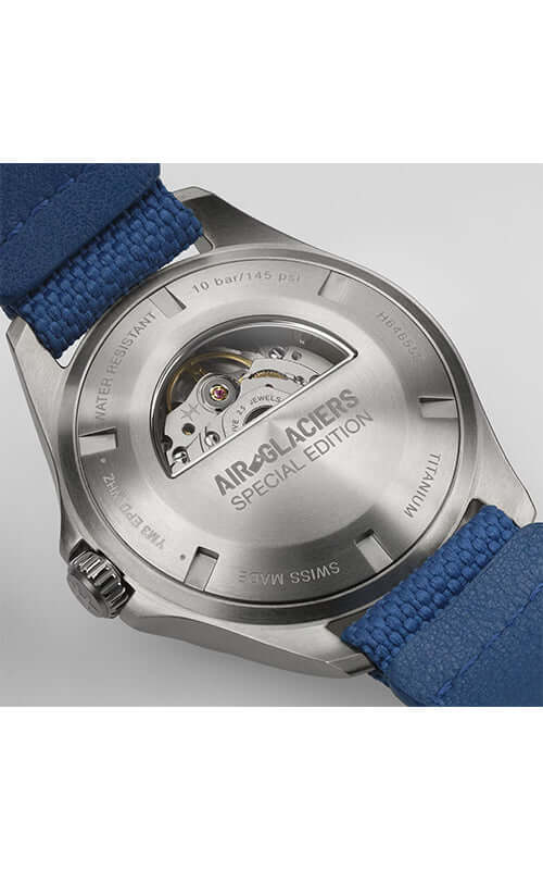 HAMILTON Khaki Aviation Pilot Day Date Auto AIR-GLACIERS EDITION H64655941 Bandiera Jewellers
