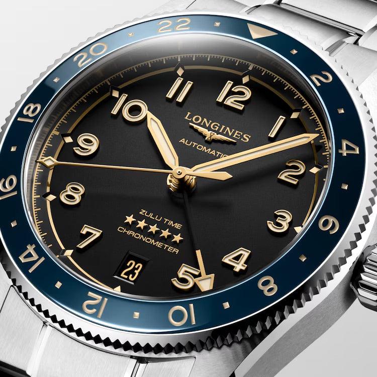 Longines Spirit Zulu Time L38024606 Bandiera Jewellers