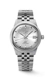 Silver Longines watch with a white face on a white background

Longines Ultra-Chron Classic Automatic L25374726 Bandiera Jewellers