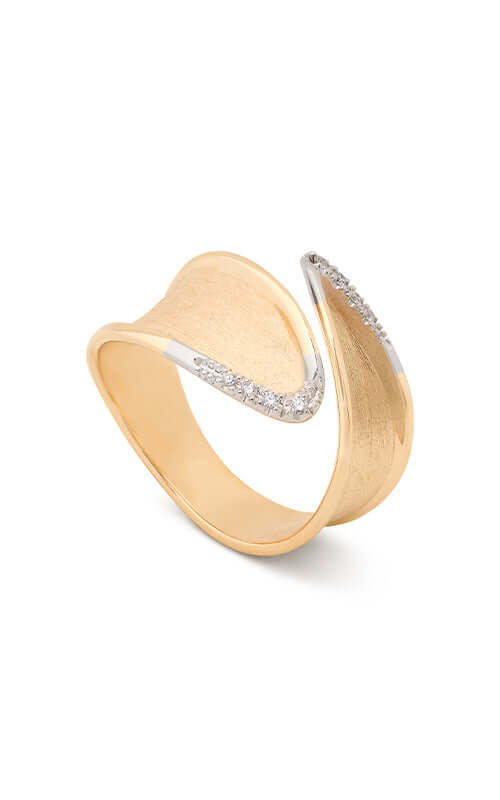 Gold ring with diamond accents on a white background

Marco Bicego Lunaria Twist Ring AB660_B_YW Bandiera Jewellers