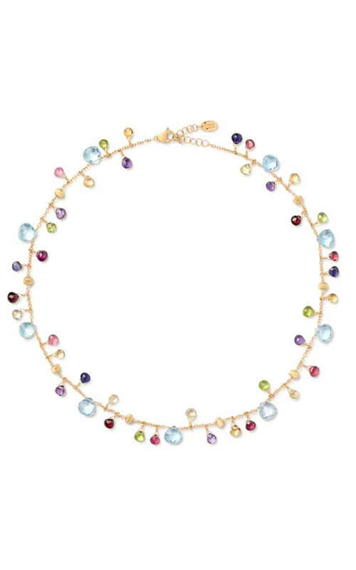Marco Bicego Paradise Yellow Gold &amp; Multicolour Gemstone Necklace CB2584-E-MIX01T-Y Bandiera Jewellers