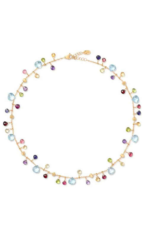 Marco Bicego Paradise Yellow Gold & Multicolour Gemstone Necklace CB2584-E-MIX01T-Y Bandiera Jewellers
