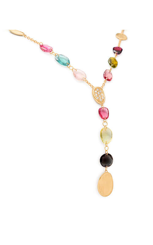 Marco Bicego Lunaria Colour Lariat Necklace CB2870-B-TM01-Y Bandiera Jewellers