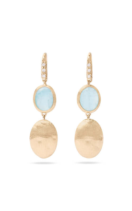 Marco Bicego Siviglia Earrings Aquamarine and Diamonds OB1289-AB-AQ01-Y Bandiera Jewellers