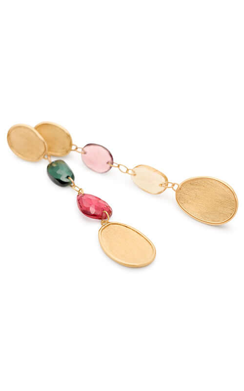 Marco Bicego Lunaria Colour Mixed Tourmaline Earrings OB1499-TM01-Y Bandiera Jewellers