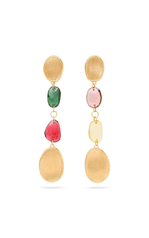 Marco Bicego Lunaria Colour Mixed Tourmaline Earrings OB1499-TM01-Y Bandiera Jewellers