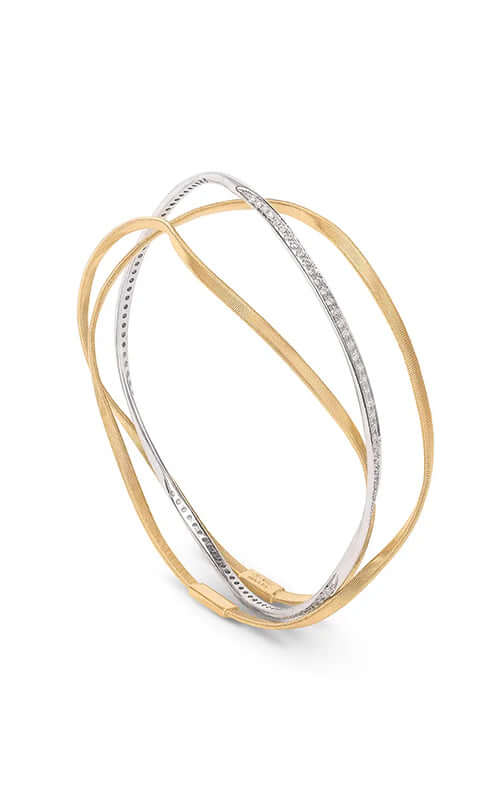 Marco Bicego Marrakech Gold &amp; Diamond Bangle SG33-B-YW Bandiera Jewellers