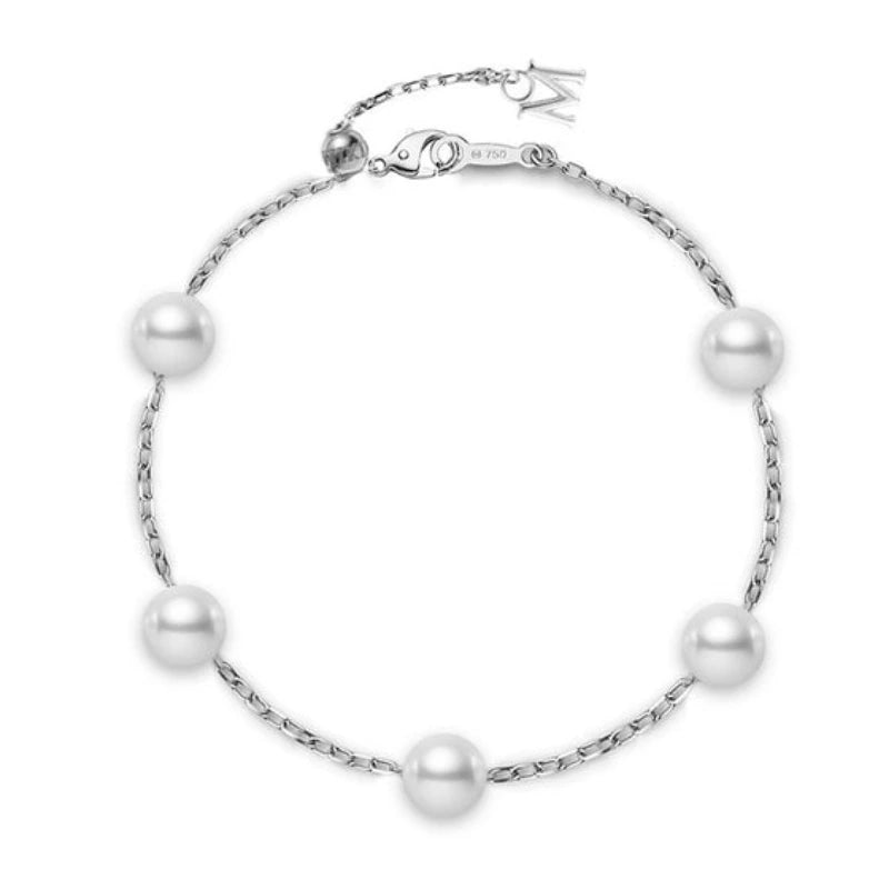 Mikimoto Akoya Pearl Station Bracelet MDQ10079AXXW Bandiera Jewellers