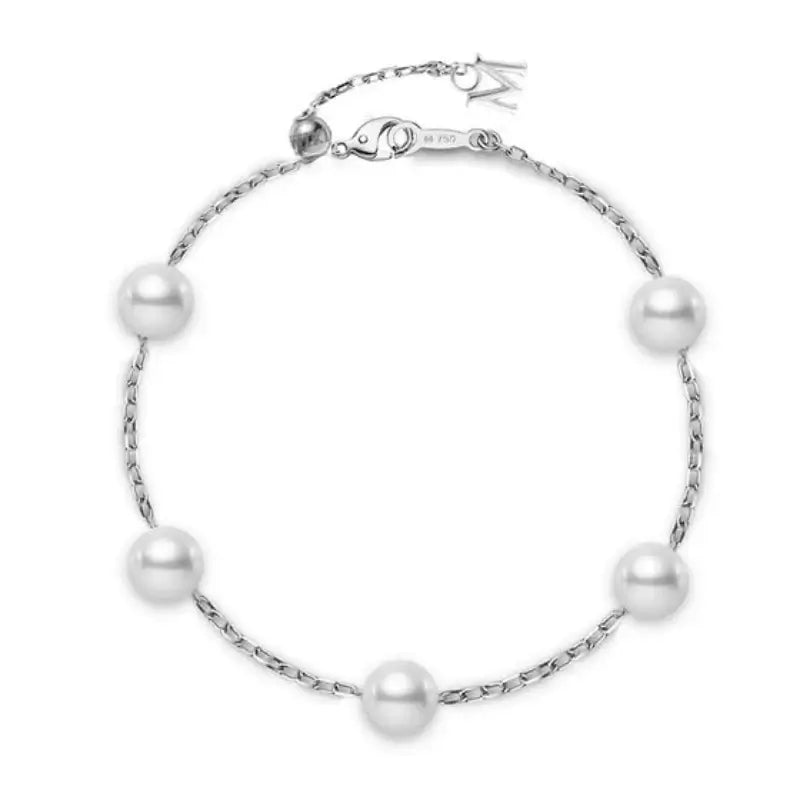 Mikimoto Akoya Pearl Station Bracelet MDQ10079AXXW Bandiera Jewellers
