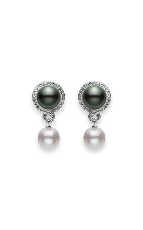 Mikimoto Petit Soleil Akoya and Black South Sea Cultured Pearl Earrings MEA10400ZDXW Bandiera Jewellers