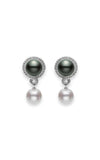 Mikimoto Petit Soleil Akoya and Black South Sea Cultured Pearl Earrings MEA10400ZDXW Bandiera Jewellers