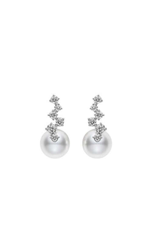 Mikimoto Akoya Cultured Pearl &amp; Dia Earrings MEH10024ADXW Bandiera Jewellers