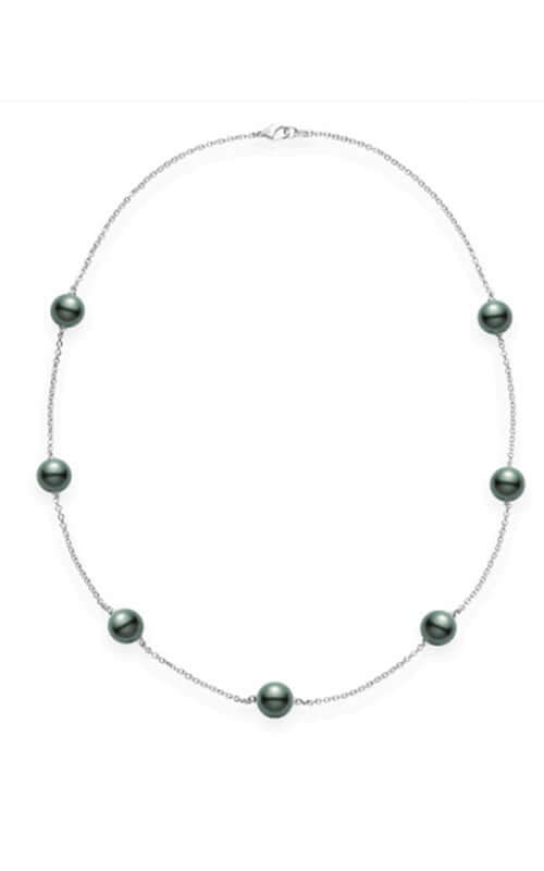 Mikimoto Black South Sea Pearl Station Necklace MPA10373BXXWL018 Bandiera Jewellers