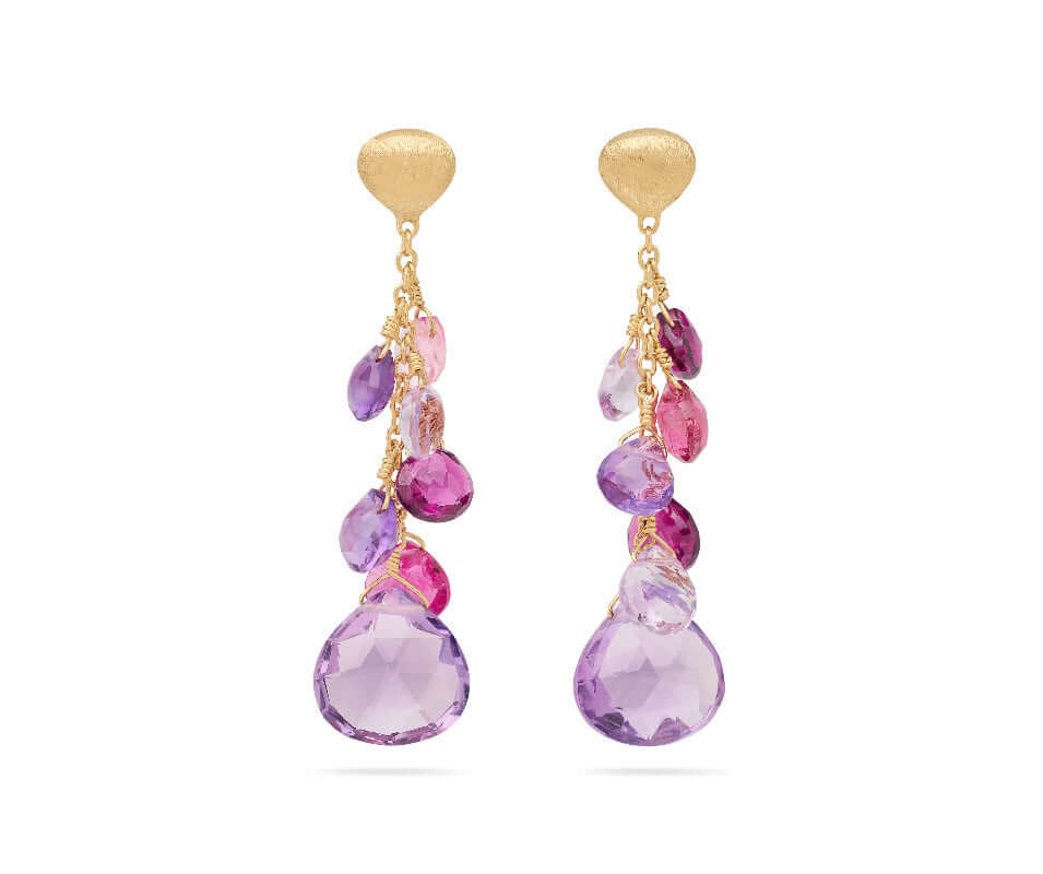 Marco Bicego Paradise Earrings Mixed Gemstone OB1743-MB-MIX331-Y Bandiera Jewellers