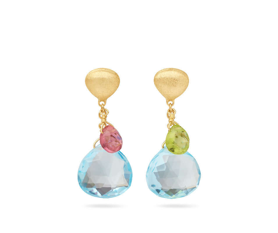 Marco Bicego Paradise Earrings Mixed Gemstones OB1955-MIX01T-Y