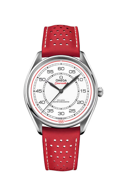 Omega watch with red strap on a white background

Omega Specialties - Olympic Official Timekeeper LTD BOX SET 522.32.40.20.04.004 Bandiera Jewellers