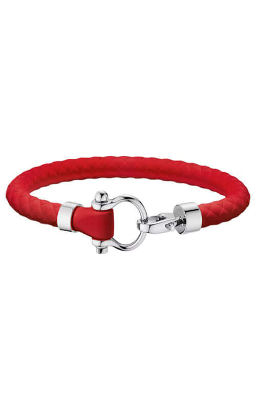 Red bracelet with silver clasp on a white background

Omega Bracelet Sailing Bracelet Steel and Red Braided Nylon B34STA050960 Bandiera Jewellers