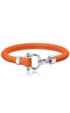 Omega Bracelet Sailing Bracelet Steel and Orange Braided Nylon OB34STA050910 Bandiera Jewellers